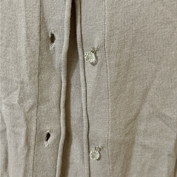 EUC ANN TAYLOR CASHMERE BLEND PURPLE CARDIGAN SWEATER L - Picture 2 of 5